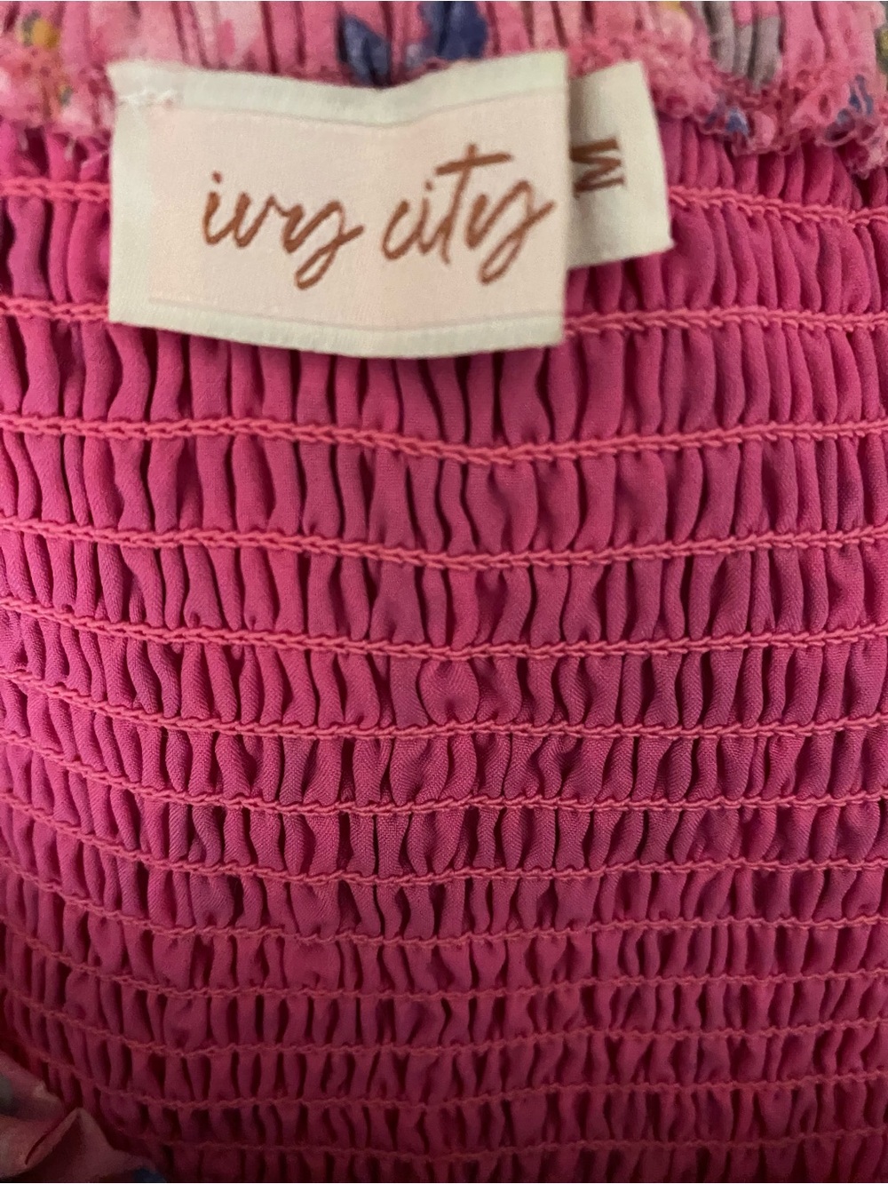 Ivy City Co Pink Floral Tiered Midi Dress - Picture 2 of 2